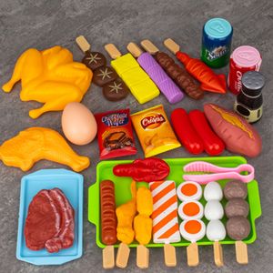 Keukens Speelvoedsel Kinderkeuken Dinette Simulatie Barbecue Kookgerei Koken Voedsel Educatief speelgoed Ouders Kindrol Interactieve geschenken 230830