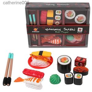 Cocinas, comida de juego, simulación para niños, sushi japonés, cocina de simulación, juguetes de comida, comida para juego de imitación, Mini juego de Sushi, juguetes de cocina de imaginación para niños L231026