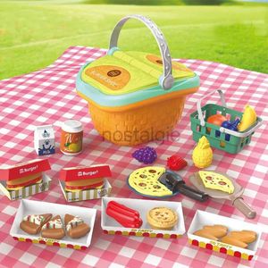 Kitchens Play Food Childrens Simulate Kitchen Toys Panier BBQ Pizza Makeup Doctor Ustensiles Picnic Play House Toys Gift Educational Storage 2443
