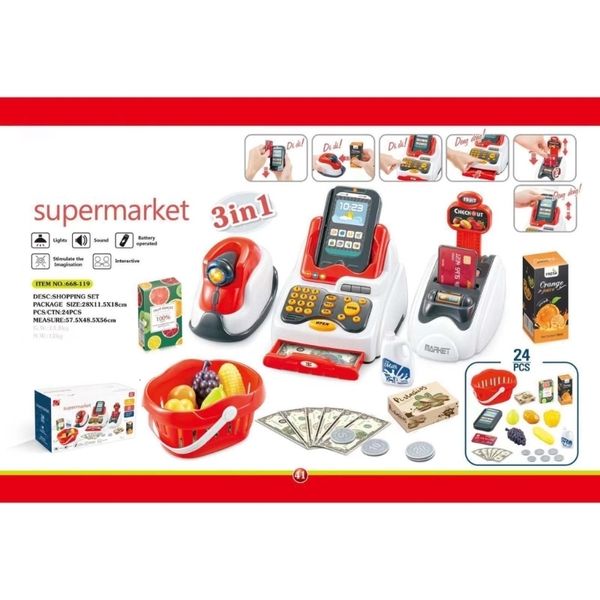 Cuisines jouer nourriture carte de crédit Machine jouet enfants caisse de caisse supermarché caisse enregistreuse jouet 230828
