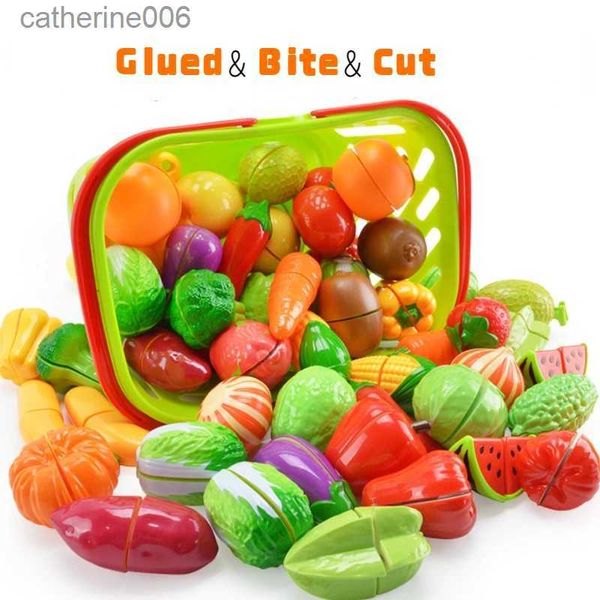 Cuisines Jouer Coupe De Nourriture Fruits Légumes Jouer Enfants Cuisine DIY Gâteau Jouet Coupe Fruits Légumes Nourriture Semblant Playset Enfants Jouets ÉducatifsL231026