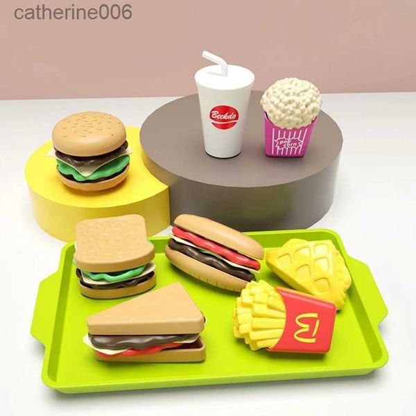 Les cuisines jouent à la nourriture détachable Snack sable Hotdog Hamburger en plastique semblant jouet pour enfants jouer maison ensembles de nourriture pour enfants cuisine jouer ToysL231026