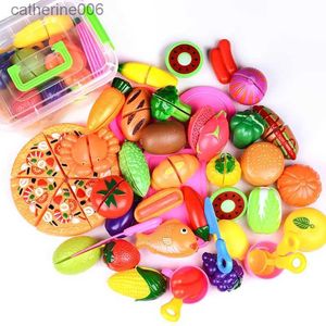 Cuisines Jouer Alimentaire DIY Retend Jouer Jouets En Plastique Alimentaire Coupe Fruits Légumes Semblant Jouer Enfants Cuisine Jouets Montessori Apprentissage Éducatif ToyL231026