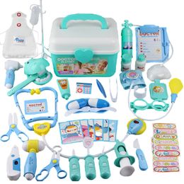 Cocinas Jugar Food Doctor Set para niños Pretend Girls Juegos de rol Hospital Accessorie Kit Enfermera Herramientas Bolsa Juguetes Niños G L1 221202