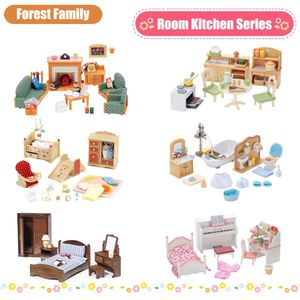 Keukens Speelvoedsel Poppenhuis Miniatuur Accessoires 1 12 Bos Familie Meubelcollectie Set Keuken Kookpotten Voor Kinderen Meisjes Cadeau 231017