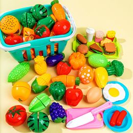 Cuisines Jouer Nourriture Jouet Éducatif En Plastique Cuisine Ensemble Couper Fruits Et Légumes Maison Simulation s Éducation Précoce Filles Garçons Cadeaux 221123