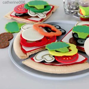 Cuisines Jouer à la nourriture Feutre Pizza Jeu de correspondance de nourriture Mini ensemble de nourriture pour enfants Cuisine Faire semblant de jouer à la pizza Jouets sensoriels pour les tout-petits âgés de 1 + L231026