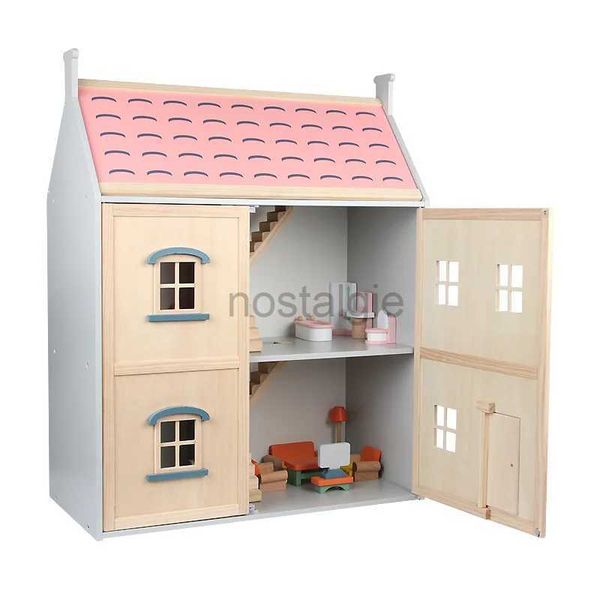 Las cocinas juegan comida para niñas de madera para niños DIY Familia Muñeca Princesa House Mini Accesorios de muebles Toy Feat Play House Villa Creative Toys 2443