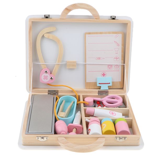 Cuisines jouer à des jeux d'imitation de nourriture bébé enfant outils en bois médecin infirmière rôle accessoire 221202