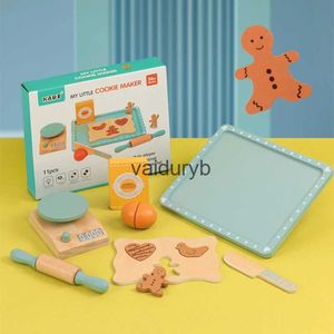 Cocinas Juego de comida Niños Hornear Juguete de simulación Juego de rol de madera Juego de galletas Juego de galletas Montessori Cocina educativa Toysvaiduryb