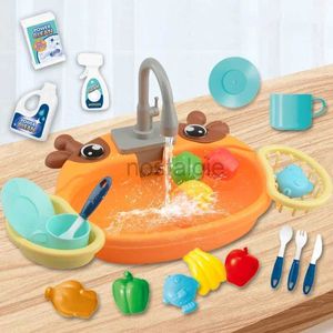 Keukens Food Kids Kitchen Sink Toys Simulatie Elektrische vaatwasser Mini Keuken Food doen alsof Play House Toy Set Children Role Play Girl Toys 2443