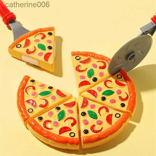 Cocinas Jugar Comida Niños Pizza Cortar Juguete Simulación Plástico Pizza Comedor Niño Juguete Cocina Juego de imaginación Comida Cocinar Cocina Juguetes para niñas KidsL231026