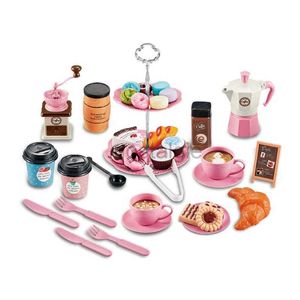 Cuisines jouent gasting kids simulation toy toy toys set diy simule play toys toys aliments café machine dessert jouer house toys for girls kids 2443