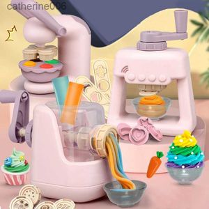 Keukens Speelvoedsel Keuken Fantasiespel speelgoed voor meisjes Simulatie Ijs Hamburger Noodle Machine DIY Kleur Modder Educatieve Spelletjes Kinderen Speelgoed GiftL231026
