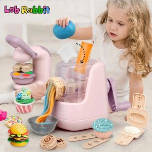 Kitchens Play Food Kitchen Toy Simulation Ice Cream Noodle Hamburguesa Máquina Mudaje Mudaje DIY Games educativos Finge Toys for Girls Boys 231213