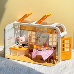 Cuisines Jouer Nourriture Koala Cuisine DIY Scène Miniature Meubles 112 Sunshine Villa Modèle Lapin Cuisine Jouets Maison Pour Dollhouse Fille Cadeau D'anniversaire 221202