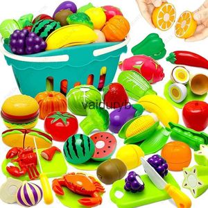 Cuisines Jouer à la nourriture pour enfants en plastique cuisine jouet panier ensemble coupé fruits et légumes maison simulation jouets enfants éducation précoce cadeauvaiduryb