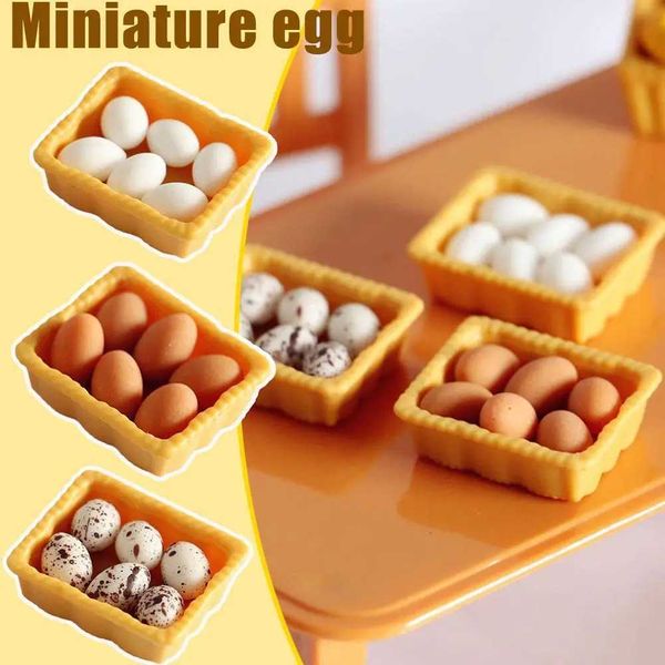 Les cuisines jouent à la nourriture mini-cuisine aliments mini œufs avec plateau d'oeuf utilisé pour Bryce Doll Toys Mini Food and Game Modèles D240525