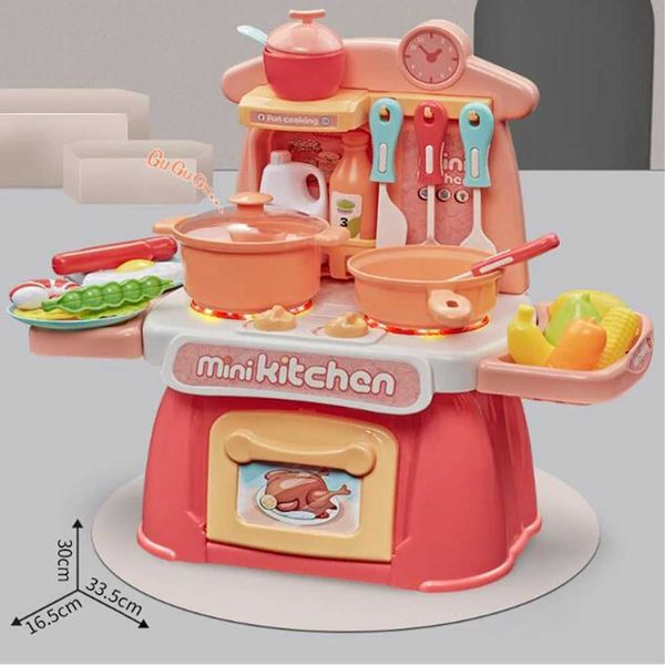 Kitchens Play Food Mini Kitchen Game Set Childrens Indoor Game Cooking Game Set Fitend to Joue Toys Boy and Girl Birthday Gift D240525