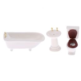 Keukens spelen voedsel moderne stijl porseleinen badkamer set voor 112 miniatuur poppenhuis accessoires 221202