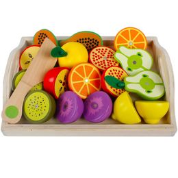 Las cocinas juegan alimentos Montessori Toy House Corte de frutas y verduras Simulación Simulación de la Simulación S Regalo de educación temprana 221123