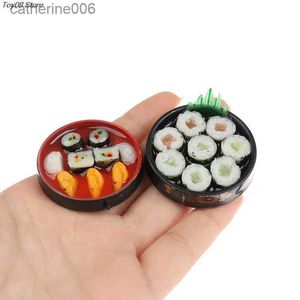 Keukens Speelvoedsel Nieuwe 1 STKS Kawaii Mini 1/6 Schaal Miniatuur Poppenhuis Janpanese Sushi Rijst Voedsel Voor Poppenhuis Keuken Accessorie Speelgoed 2022L231026