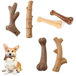 Coutas Play Food Pet Dog Chewing Toy Feath Dings Cleaning Stick Fun Pine Lindo hueso Drurable Puppy Puppy Interactive Toy Pet Suministros S24516