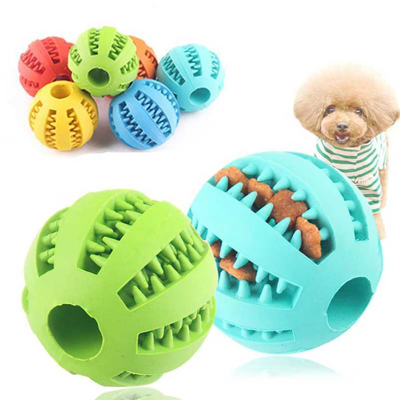 Kitchens Play Food Pet Dog Interactive Toy 7cm Dog Natural Rubber Ball Leakage Ball Teeth Cleaning Ball Dog Chewing Toy Accesorios para perro S24516