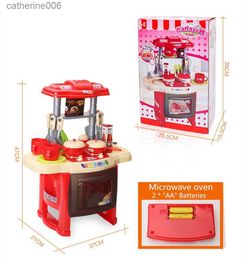 Keukens Speelvoedsel Speelhuis speelgoed 22 stks/set baby mini keuken klinkende kookhuisje set speelgoed leuk koken spel gereedschap Fantasiespel kinderen beste cadeauL231027