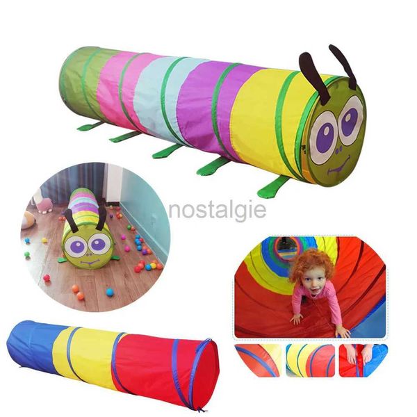 Cuisines jouent de la nourriture portable tentes de tunnel pour enfants colorés jouet rampe de tunnel pliable pliable pour les enfants à l'intérieur jouent house tente girls boy room décoration 2445