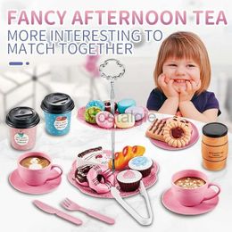 Kitchens Play Food Simulation Coffee Machine Mini Food Kids Touet Fitend Kitchen Play House Game DIY Dessert Kitchen Toys Set Pretend Play Girl Toys 2443