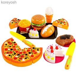 Küchen Spielen Lebensmittel Simulation Lebensmittel Kinder Pretend Küche Spielzeug Hamburger Steak Pizza Fast Food Teller Set So Tun Sie So Spielen Kinder Küche SpielL231104