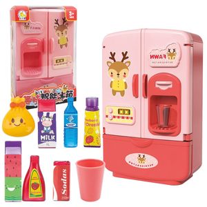 Kitchens Play Food Simulation Kitchen Refrigerator Mini Doll Fashion Fashion Meubles pour Barbie Accessoires Doll Dream House Play Toys for Kids Gift 230812