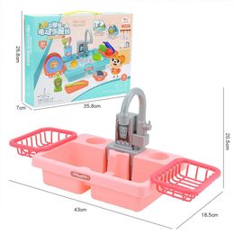 Cuisines Play Simulation d'aliments Évier de cuisine Jouets Lave-vaisselle automatique avec eau courante Faire semblant de jouer un rôle pour garçons filles 221123