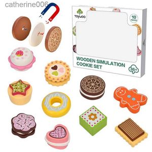 Cuisines Jouer Simulation Alimentaire Magnétique Alimentaire Cuisine Jouets Faire Semblant Jouer Jeu De Cuisine En Bois Dessert Alimentaire Coffret Jouets Interactifs Pour Les FillesL231026