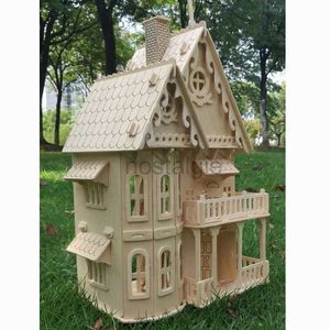 Keukens spelen Food Wood Miniature Dollhouse Diy Doll House Assembled Educatief Play Toys Mini 3D Stereo Puzzle House for Children Girls 2443