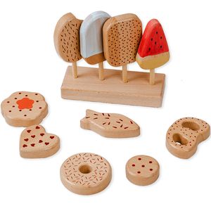 Cuisines Jouer Nourriture En Bois Crème Glacée Cuisine Jouets Simulation Gâteau Dessert Semblant Jeu De Rôle Éducatif Pour Les Filles Enfants 230925