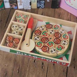 Keukens Speelvoedsel Houten Pizza Speelgoedpizza Speelvoedselset KinderpizzasetL231026