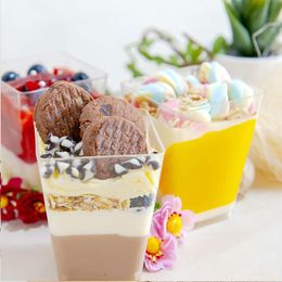 Keukengerei 40/50 stuks Mini Dessertbekers 60 ml/110 ml/150 ml Plastic Parfait Voorgerechtbekers Yoghurtmousse Container voor Festivals Feest Bruiloft