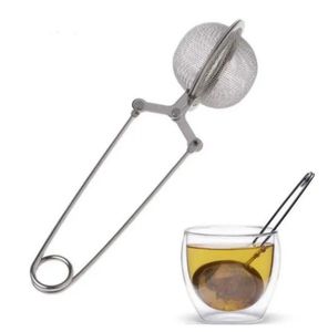 Accesorios de utensilios de cocina Herramientas Infusor de té 304 Esfera de acero inoxidable Colador de malla Café Hierba Especias Filtro Difusor Mango Bola Boutique 557QH