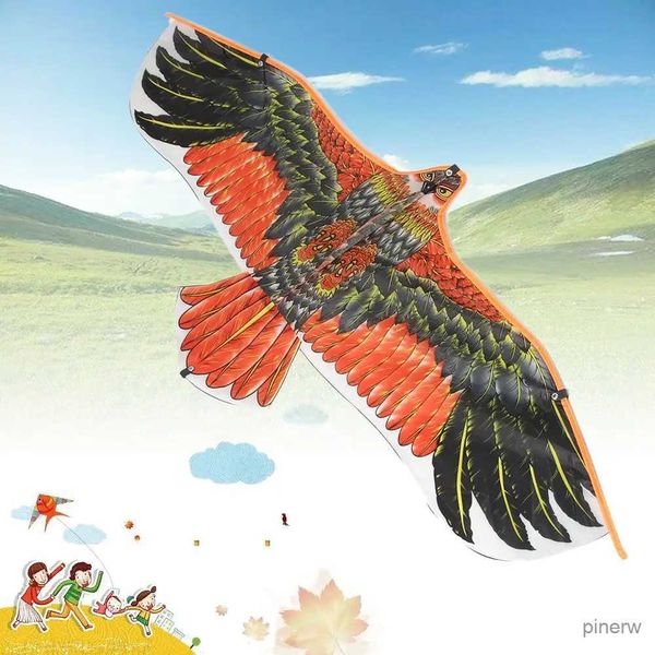 Kite Accessories Cerf-volant d'aigle de 1,1 m avec ligne de cerf-volant de 30 mètres, grand cerf-volant d'oiseau volant d'aigle, meilleur cadeau pour enfants, voyages en famille, jeu de sport de plein air dans le jardin