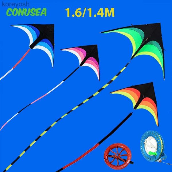 Accesorios para cometas 1,6 M 1,4 M cometa grande volando 6M 4M cometas de viento de cola para adultos niños rueda de carrete brisa fácil de volar juguetes al aire libre juegos SportL231118