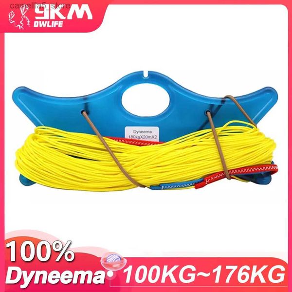 Accesorios para cometas 100 KG ~ 176 KG Líneas de vuelo de cometas 20 m ~ 25 m Línea de UHMWPE de abrasión de alta resistencia para adultos Control de línea dual Kitesurf Power Kitting Q231104