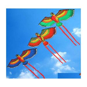 Accessoires de cerf-volant 110cm Eagle plat Enfants Flying Bird Kites Windsock Toys Outdoor Toys Garden pour enfants Gift 220602 Drop Livrot Dhe0s