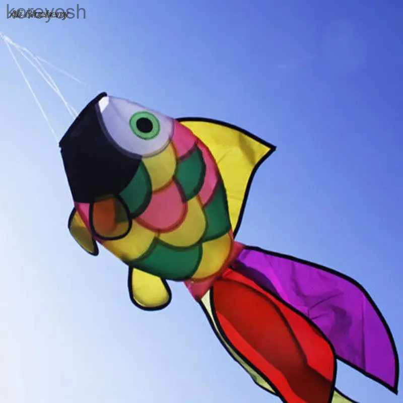 Drachenzubehör 1 Stück Regenbogenfisch Drachen Windsack Outdoor Garten Dekor Kinder Linie Wäsche KinderspielzeugL231118
