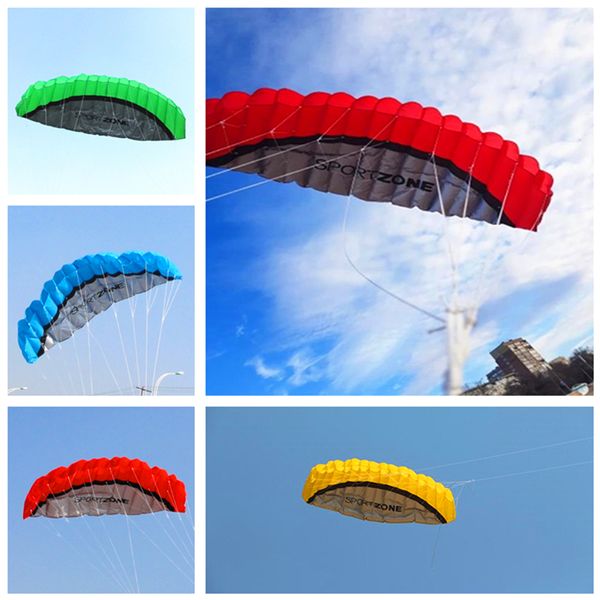 Accessoires de cerf-volant 2,5 m de large Dual Line Stunt Sport doux cerf-volant avec barre de contrôle kitesurf jouets de plein air volant kiteboard 230706