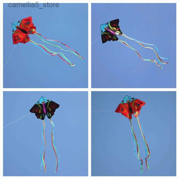 Accesorios para cometas Envío gratis 220 cm cometas de mariposa para adultos cometas juguetes al aire libre cometa voladora pájaro alas de mariposa juguetes programables Kite reel Q231104