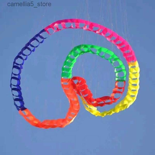 Accessoires de cerf-volant 3D 24/48/96 trous, grand trou de suspension de queue de cerf-volant souple en forme de serpent, anneau rotatif de couleur, tissu parapluie, accessoires de corde Kefu Q231104