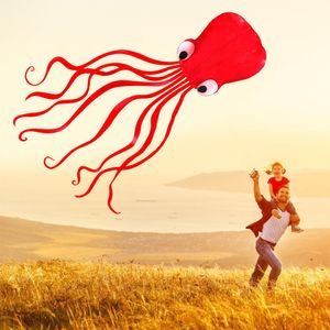 Vlieger Accessoires 3D Zachte Octopus Cartoon Dier Outdoor Windzak Gemakkelijk Te Vliegen Kinderen Speelgoed voor Kerst Jaar Cadeau 230426