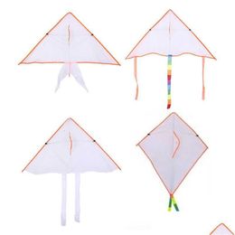 Accessoires de cerf-volant 4 style bricolage peinture colorf volable pliable plage extérieur enfants enfants sport drôle de gouttes de jouets
